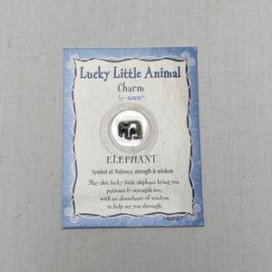 Ganz - Lucky Little Animal Charm, Silver Elephant